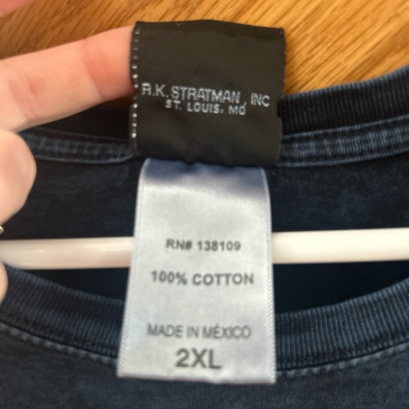 Harley Davidson Mens T-Shirt 2XL Blue Zips 45th Parallel Mackinac Island MI 2016 - Picture 6 of 10